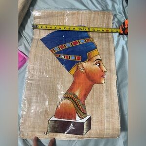 Egyptian Souvenir Papyrus Painting Nefertiti